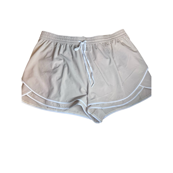 CALIA Pants - Women's CALIA Athletic Shorts L Beige White ws13